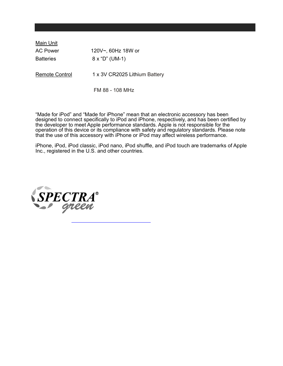 Specifications | Jensen JISS-300I User Manual | Page 15 / 16