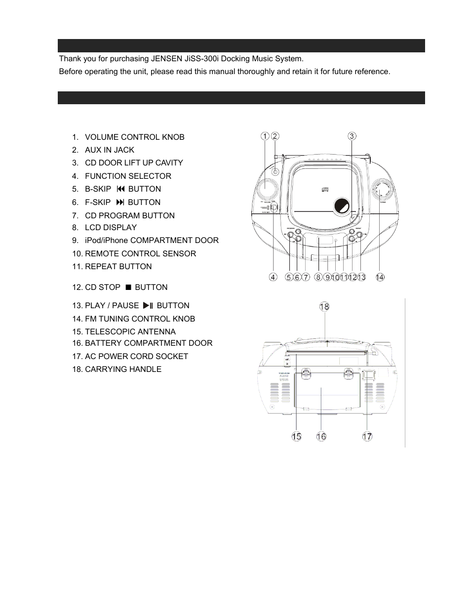 Jensen JISS-300I User Manual | Page 6 / 16