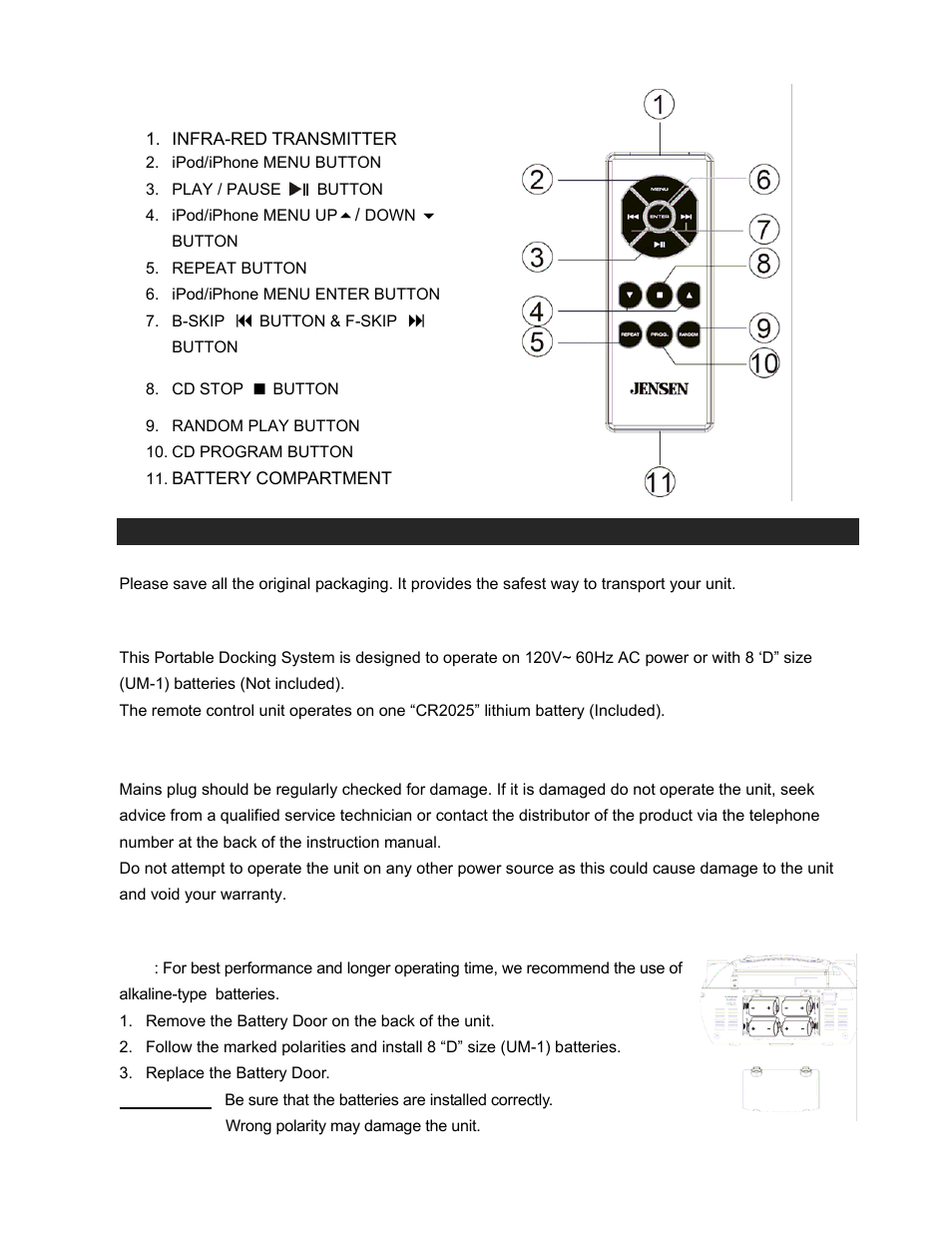 Jensen JISS-300I User Manual | Page 7 / 16