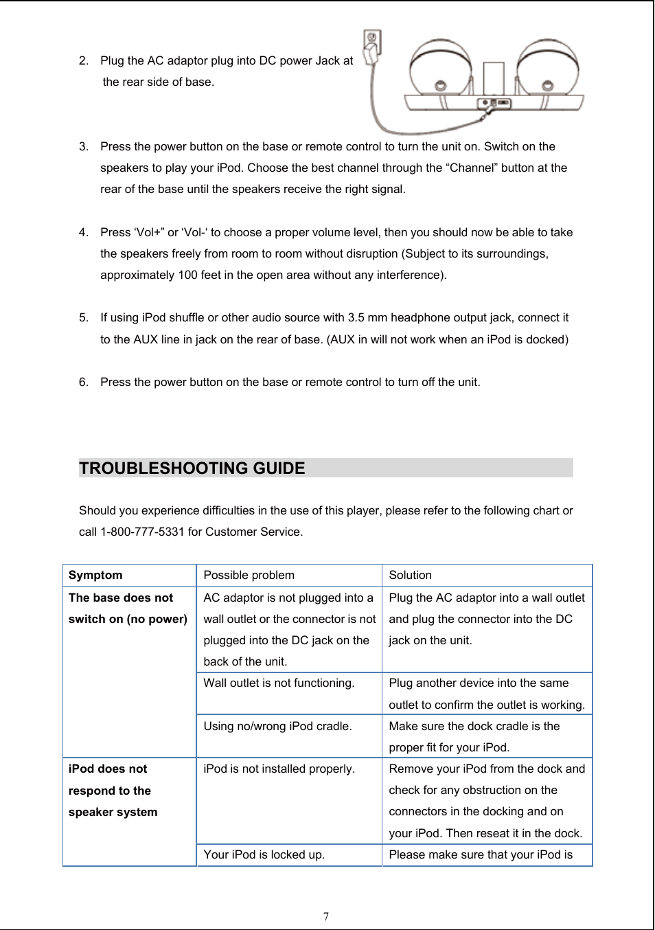 Troubleshooting guide | Jensen JiSS-585 User Manual | Page 8 / 10