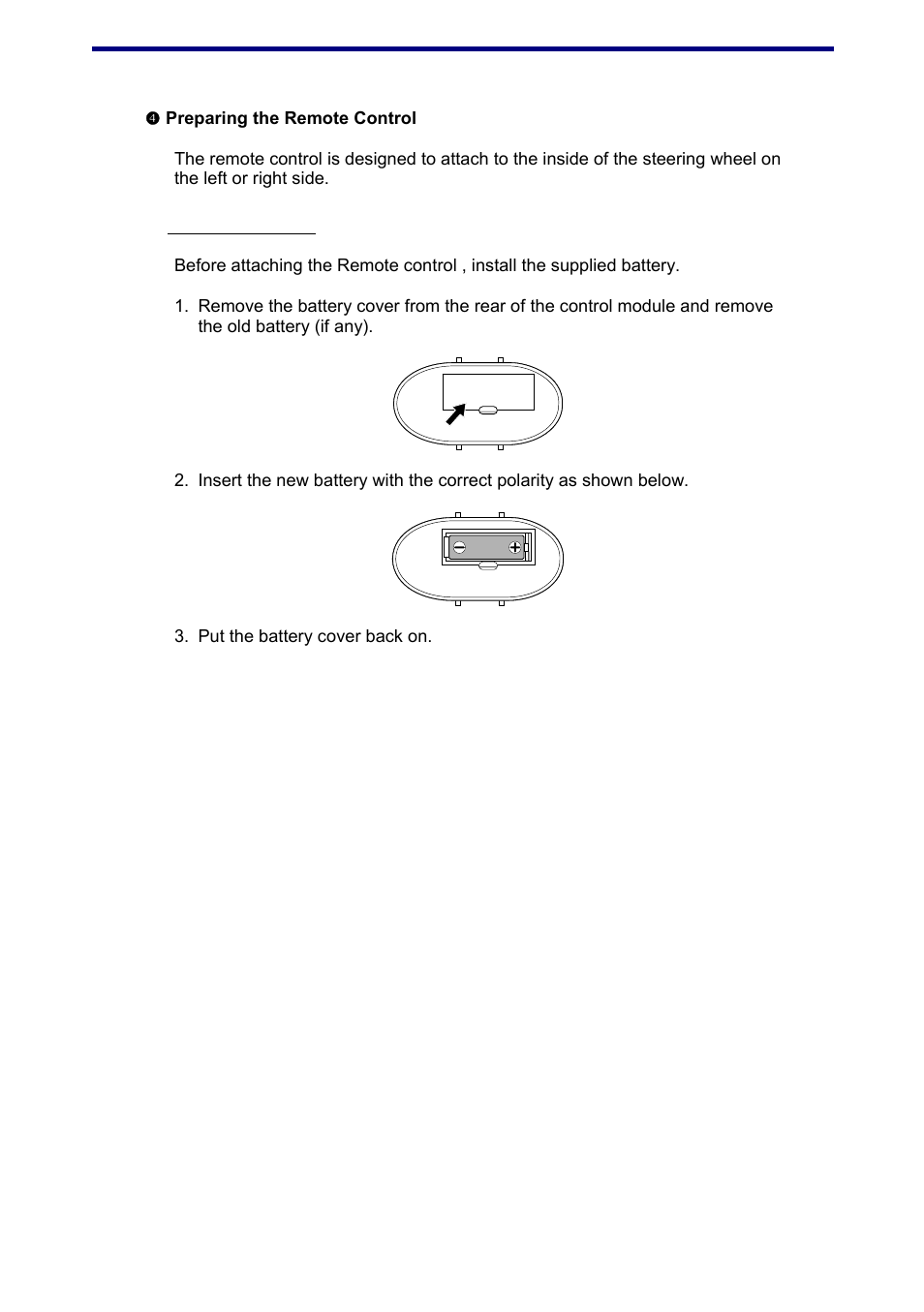 Preparing the remote control, Installing the battery | Jensen BT380 User Manual | Page 10 / 28