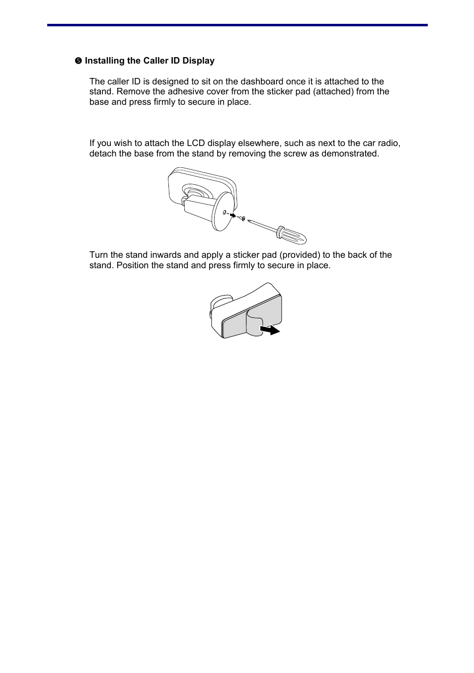 Installing the caller id display | Jensen BT380 User Manual | Page 13 / 28