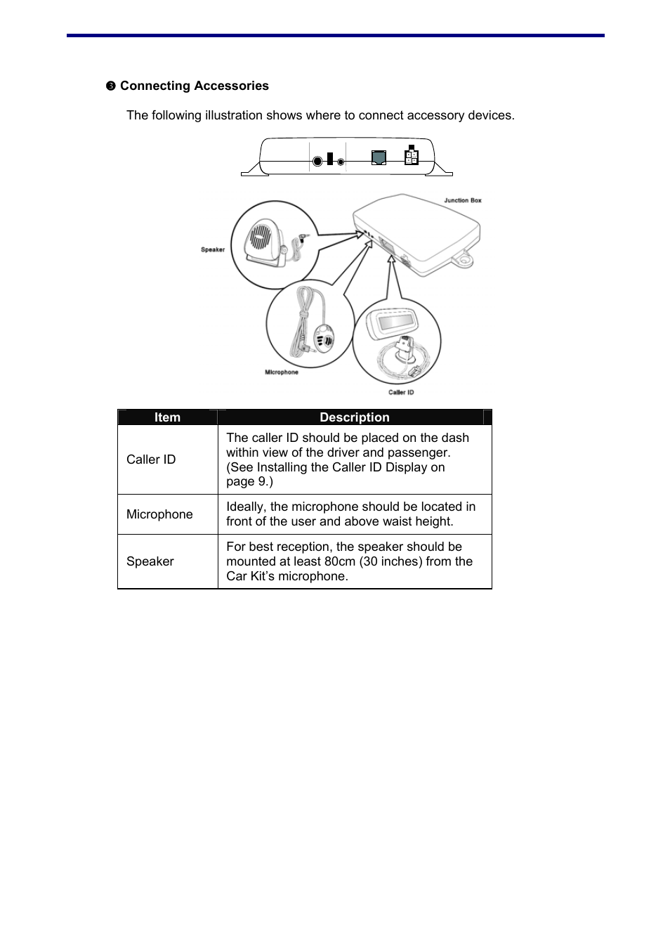 Connecting accessories | Jensen BT380 User Manual | Page 9 / 28