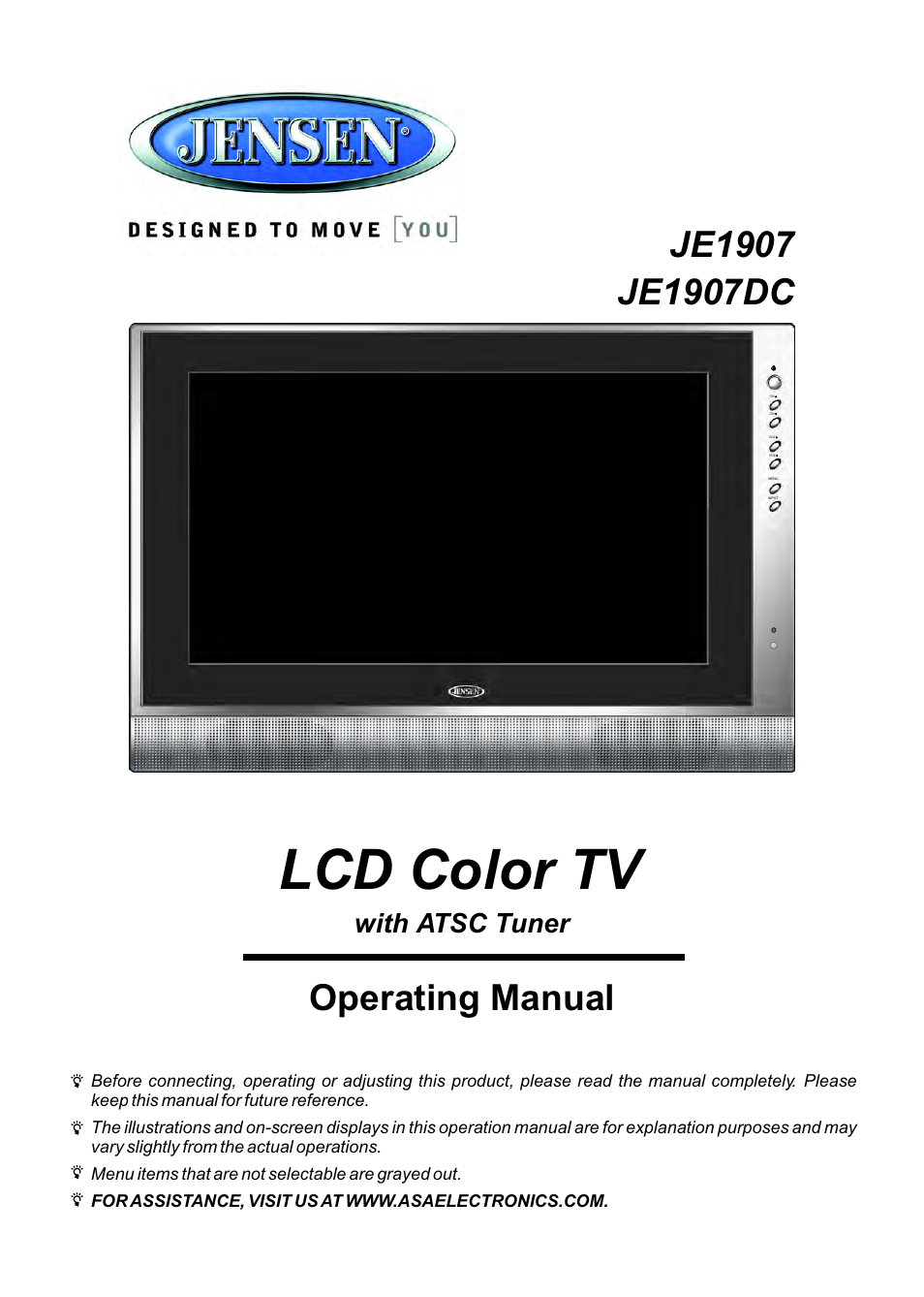 Jensen JE1907DC User Manual | 40 pages