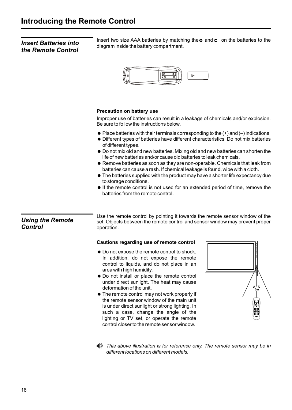 Introducing the remote control, Insert batteries into the remote control, Using the remote control | Jensen JE1907DC User Manual | Page 19 / 40