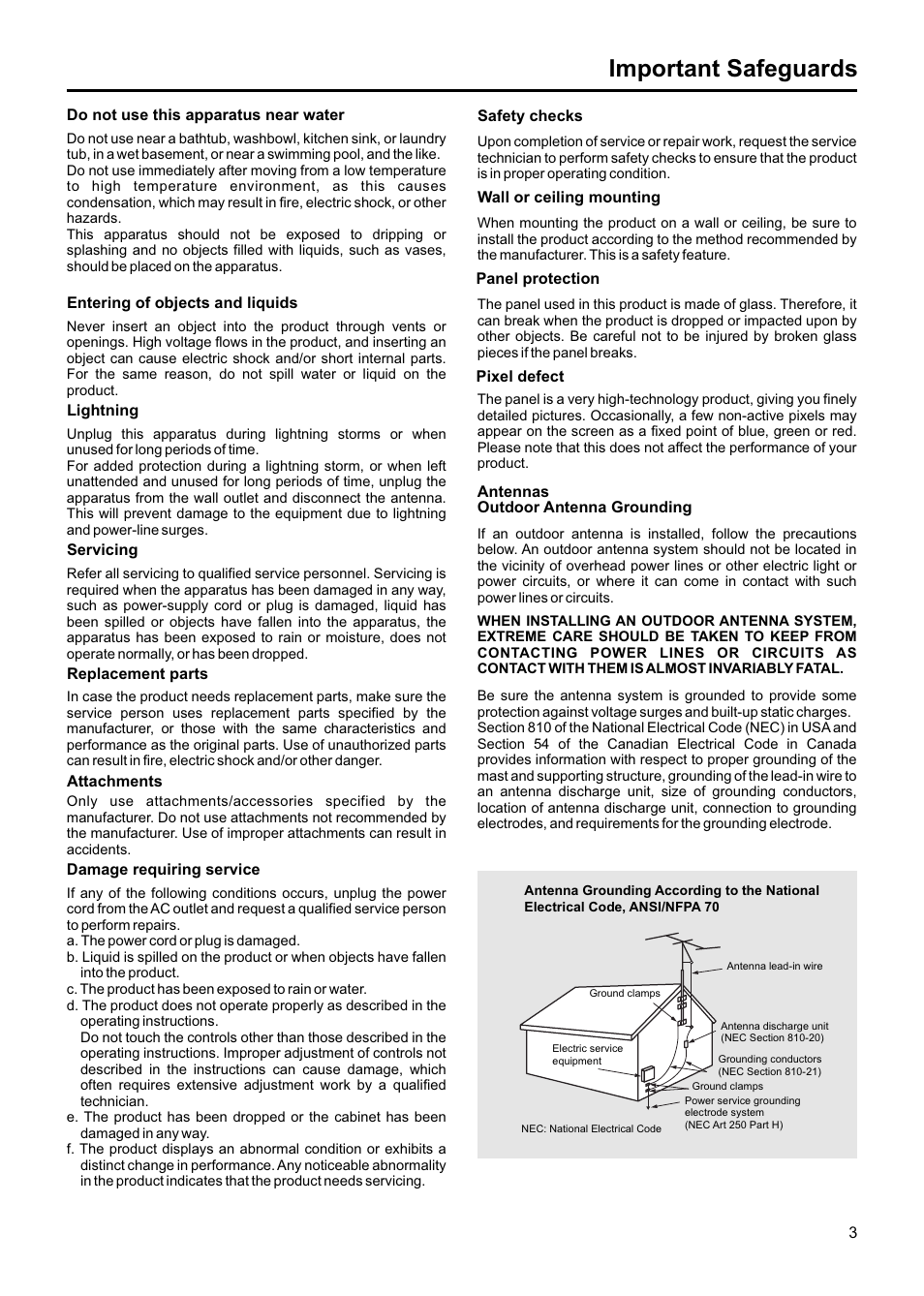 Important safeguards | Jensen JE1907DC User Manual | Page 4 / 40