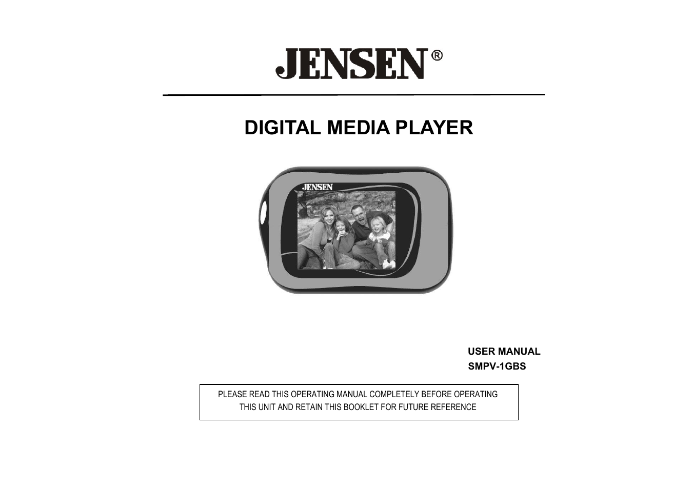 Jensen SMPV-1GBS User Manual | 37 pages