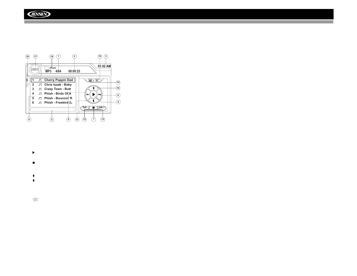 Vm9313 | Jensen VM9313 User Manual | Page 59 / 106