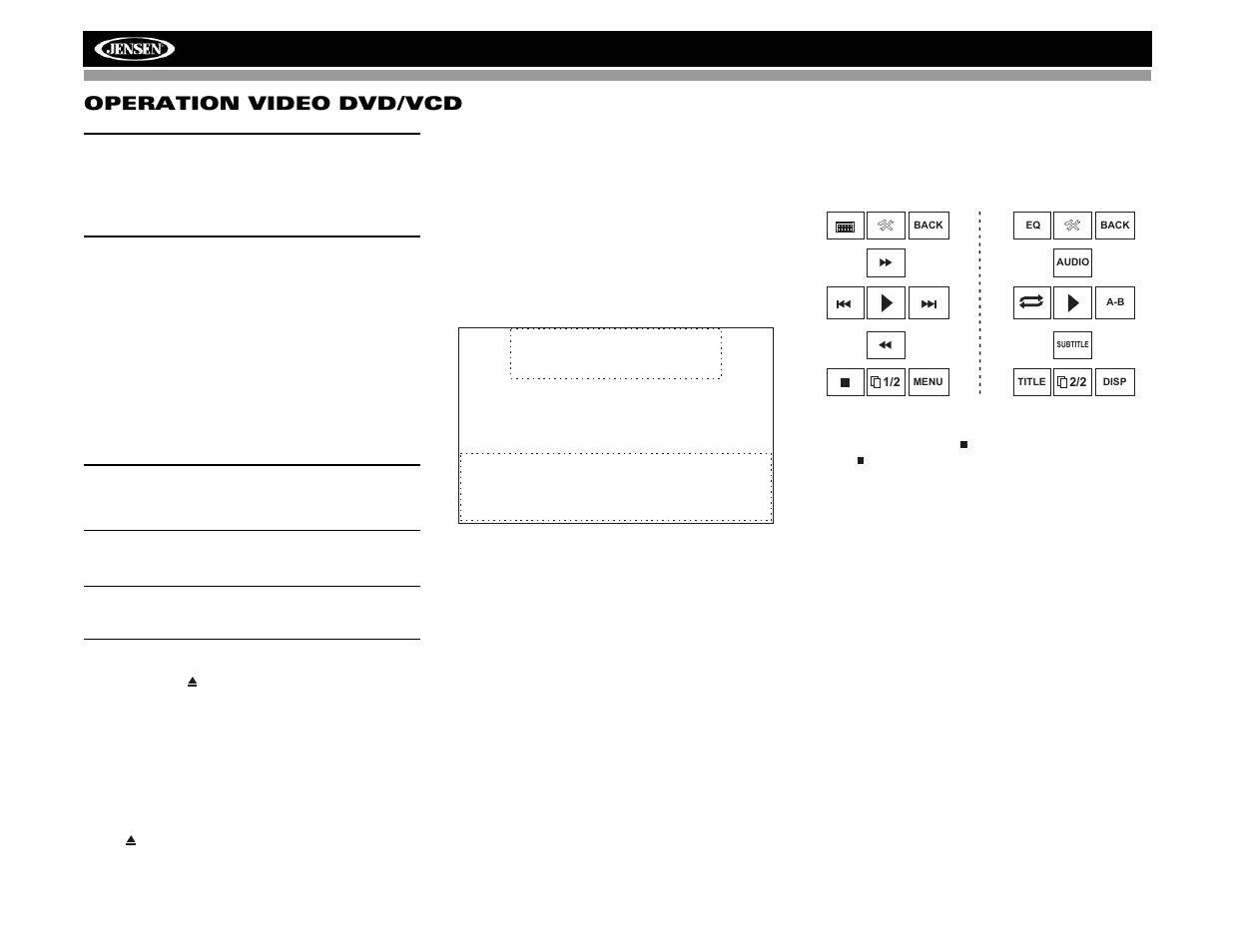 Vm9313 operation video dvd/vcd | Jensen VM9313 User Manual | Page 85 / 106