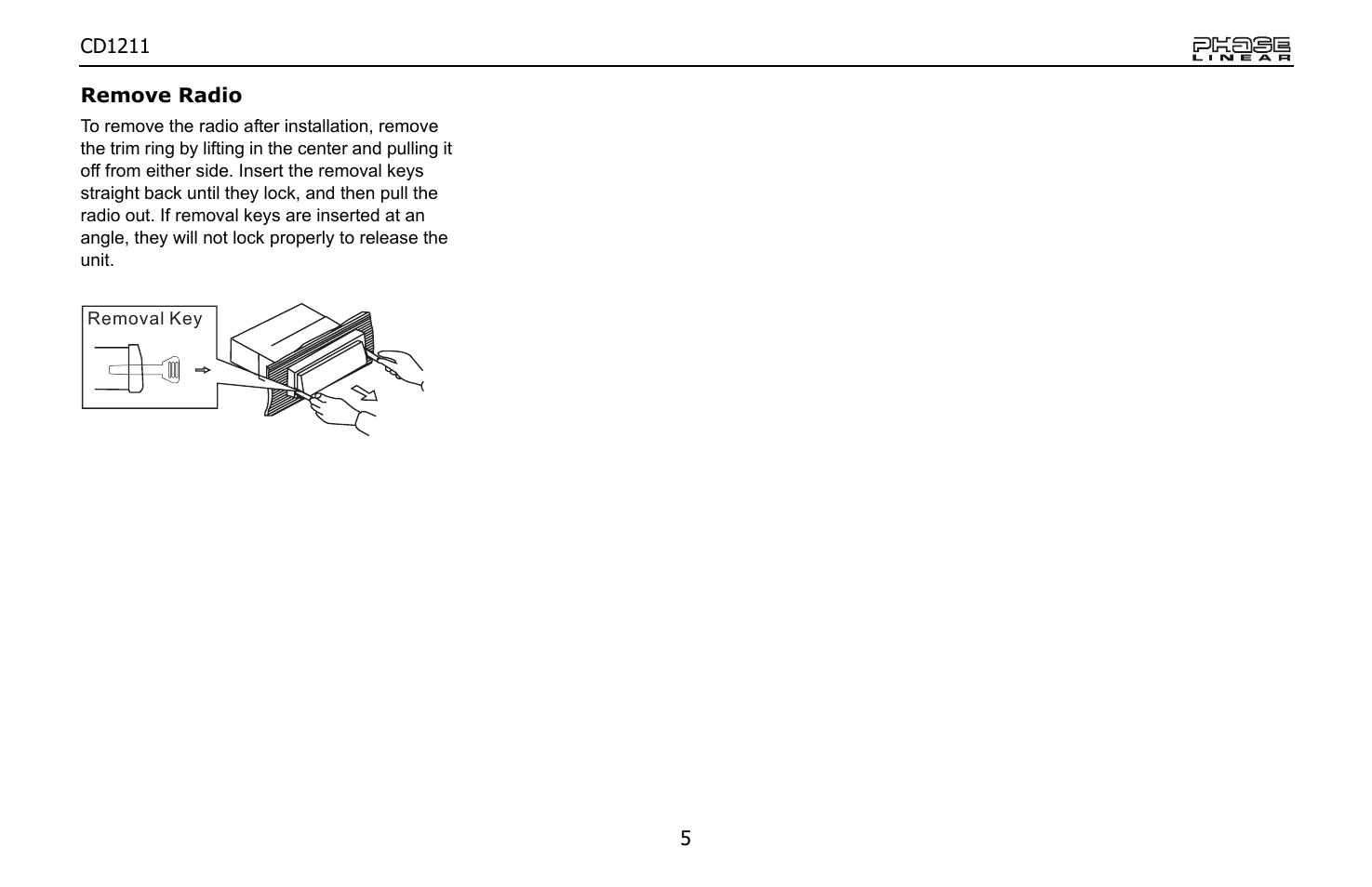 Jensen Phase Linear CD1211 User Manual | Page 5 / 20