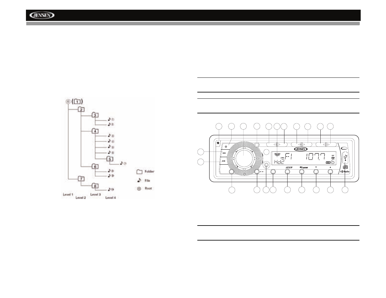 Hd5212, Loading an mp3/wma disc, Installing a usb device | Loading an sd card | Jensen HD5212 User Manual | Page 22 / 32