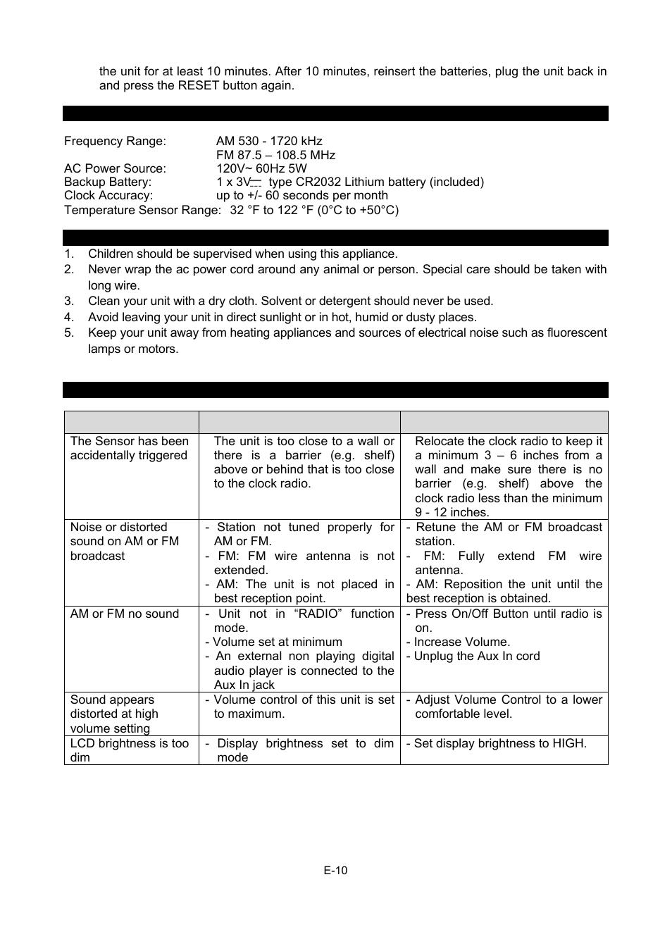 Jensen JCR-275 User Manual | Page 11 / 12