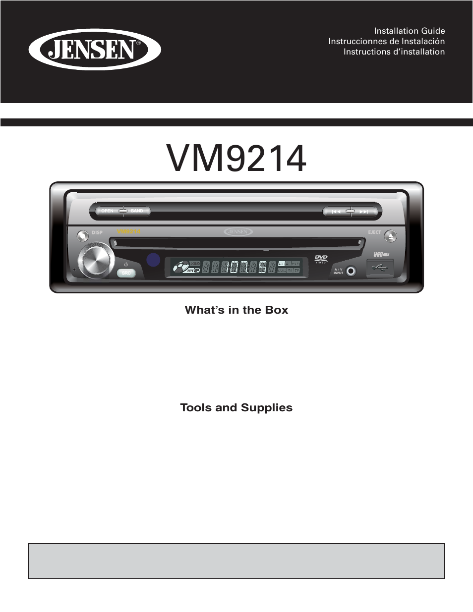 Jensen VM9214 User Manual | 12 pages