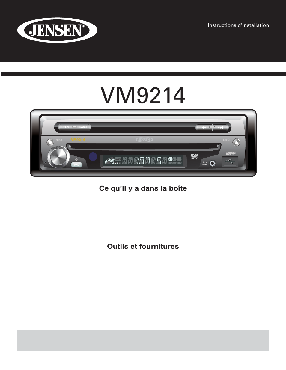 Vm9214 | Jensen VM9214 User Manual | Page 9 / 12