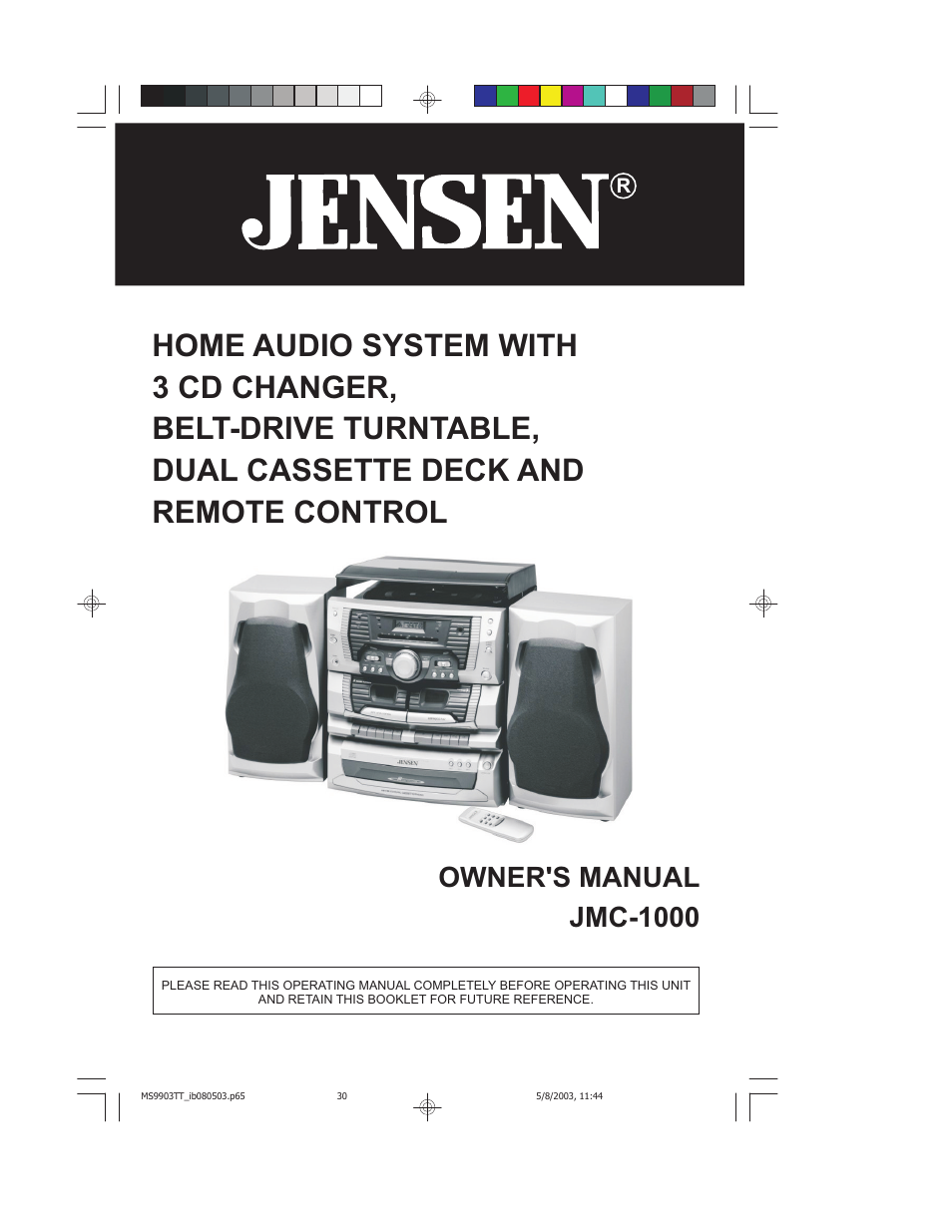 Jensen JMC-1000 User Manual | 31 pages