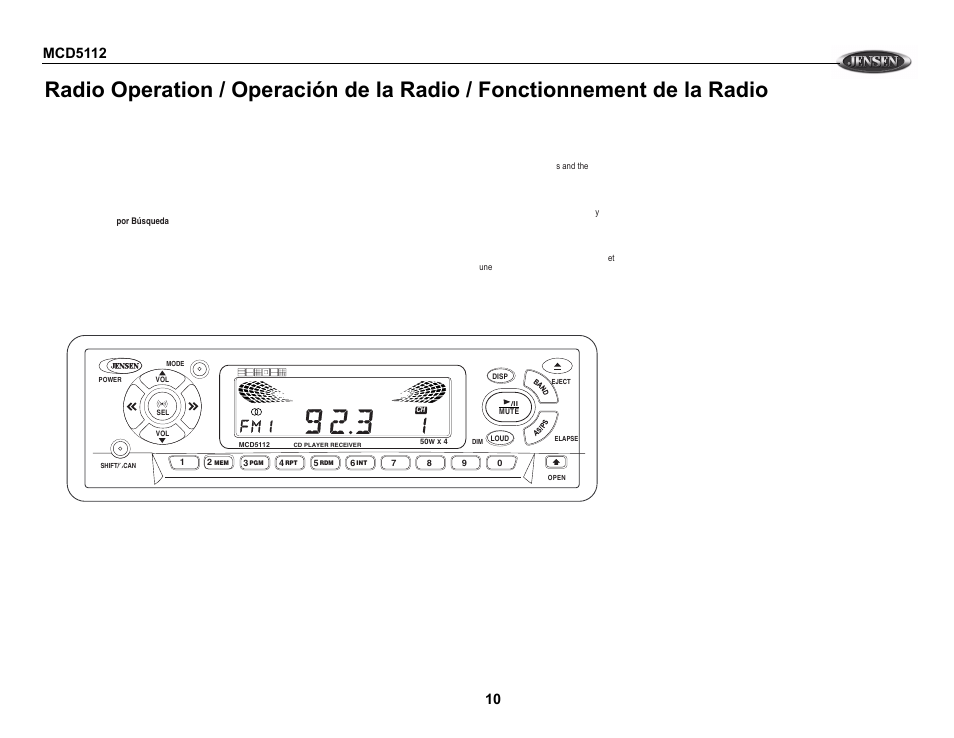 Jensen MCD5112 User Manual | Page 10 / 13