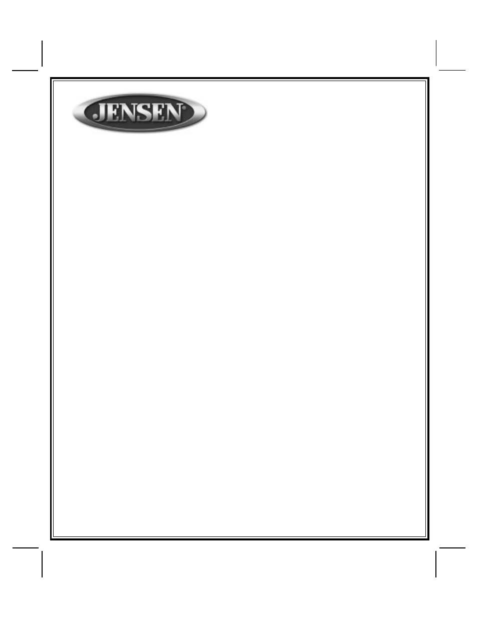 Jensen JKRS3 User Manual | 16 pages