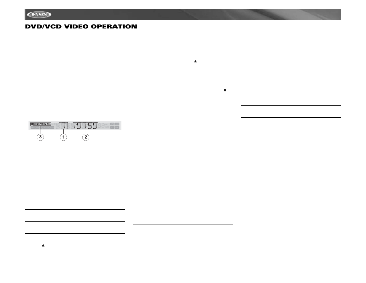 Vm9411 dvd/vcd video operation | Jensen VM9411 User Manual | Page 26 / 110