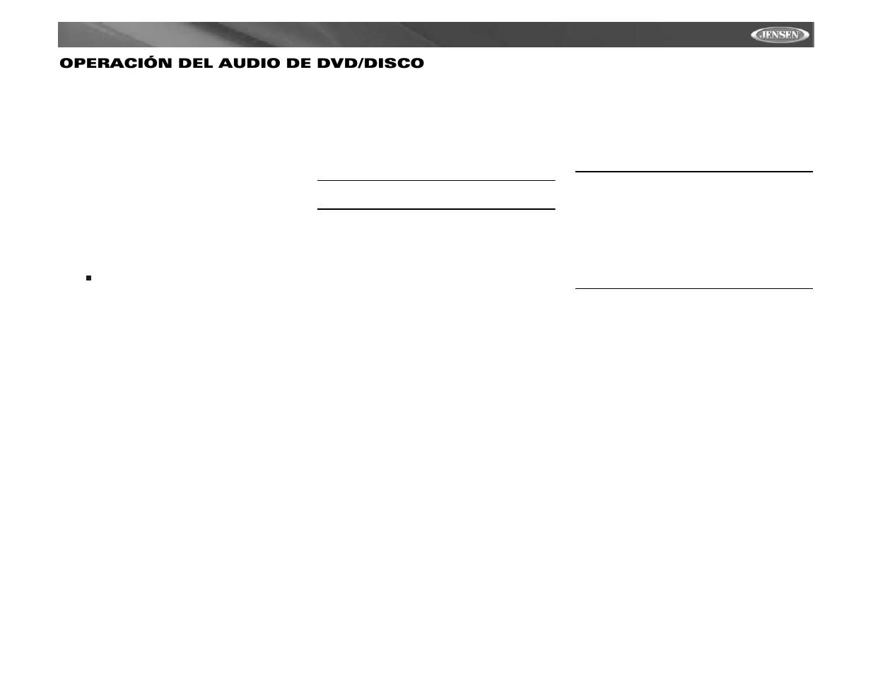 Vm9411 operación del audio de dvd/disco | Jensen VM9411 User Manual | Page 65 / 110