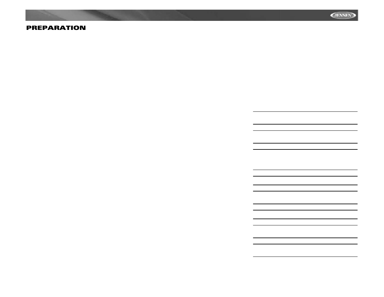 Vm9411 preparation | Jensen VM9411 User Manual | Page 7 / 110