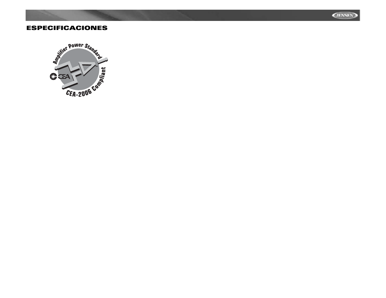 Vm9411 especificaciones, Garantia limitade de 12 meses | Jensen VM9411 User Manual | Page 73 / 110