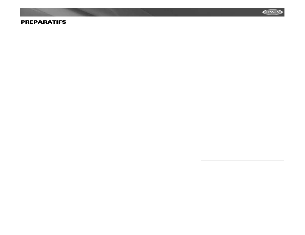 Vm9411 preparatifs | Jensen VM9411 User Manual | Page 75 / 110