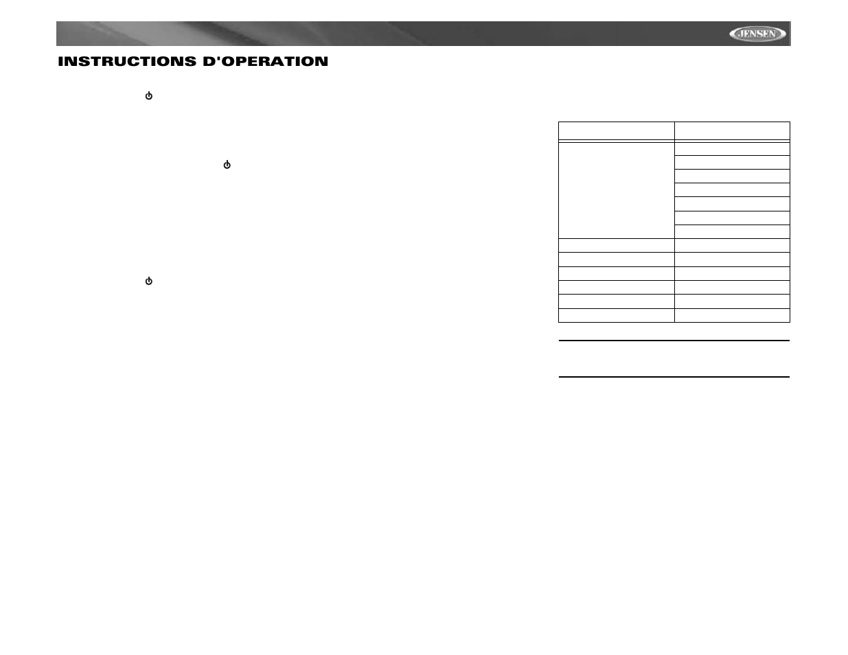 Vm9411 instructions d'operation | Jensen VM9411 User Manual | Page 89 / 110