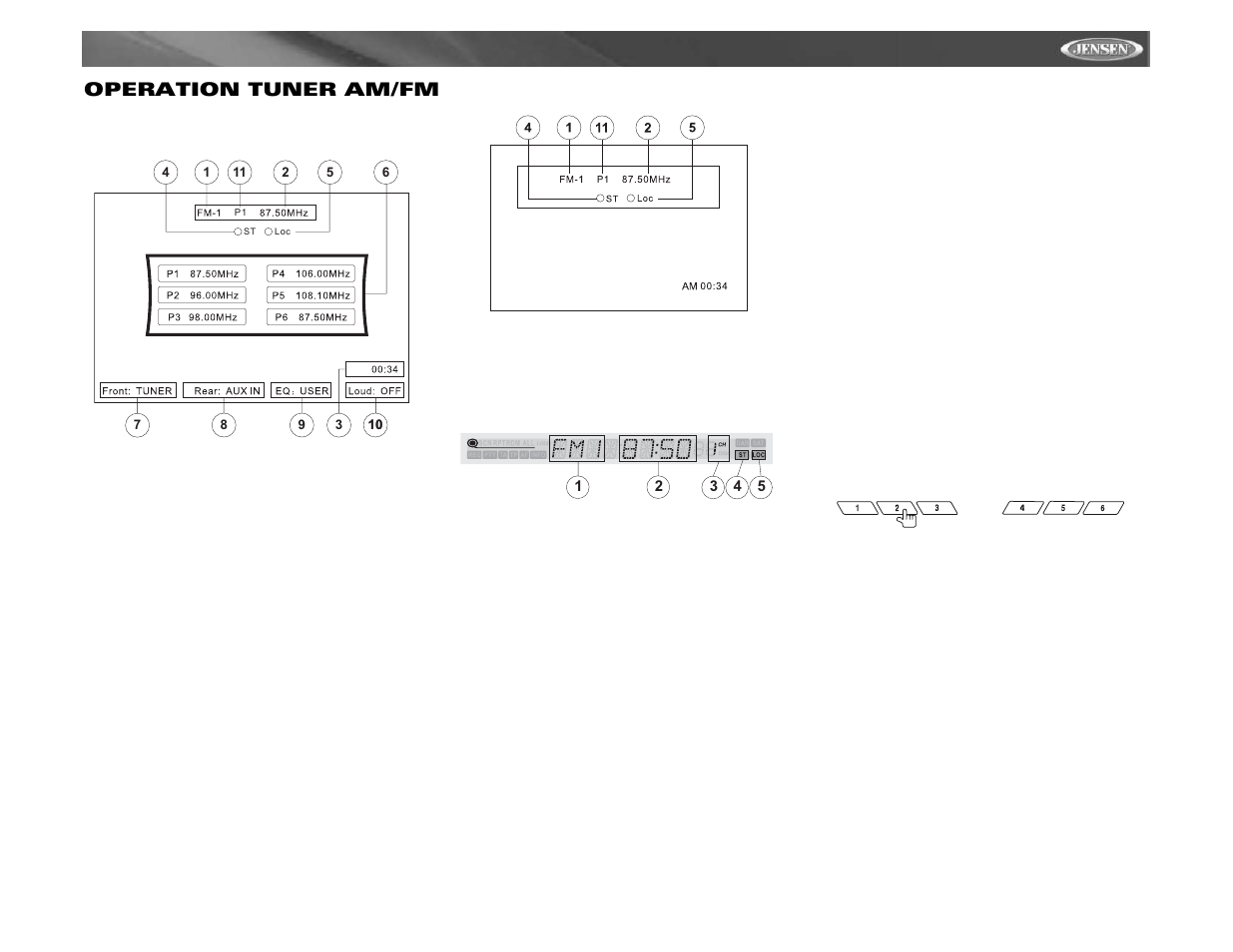 Vm9411 operation tuner am/fm | Jensen VM9411 User Manual | Page 93 / 110