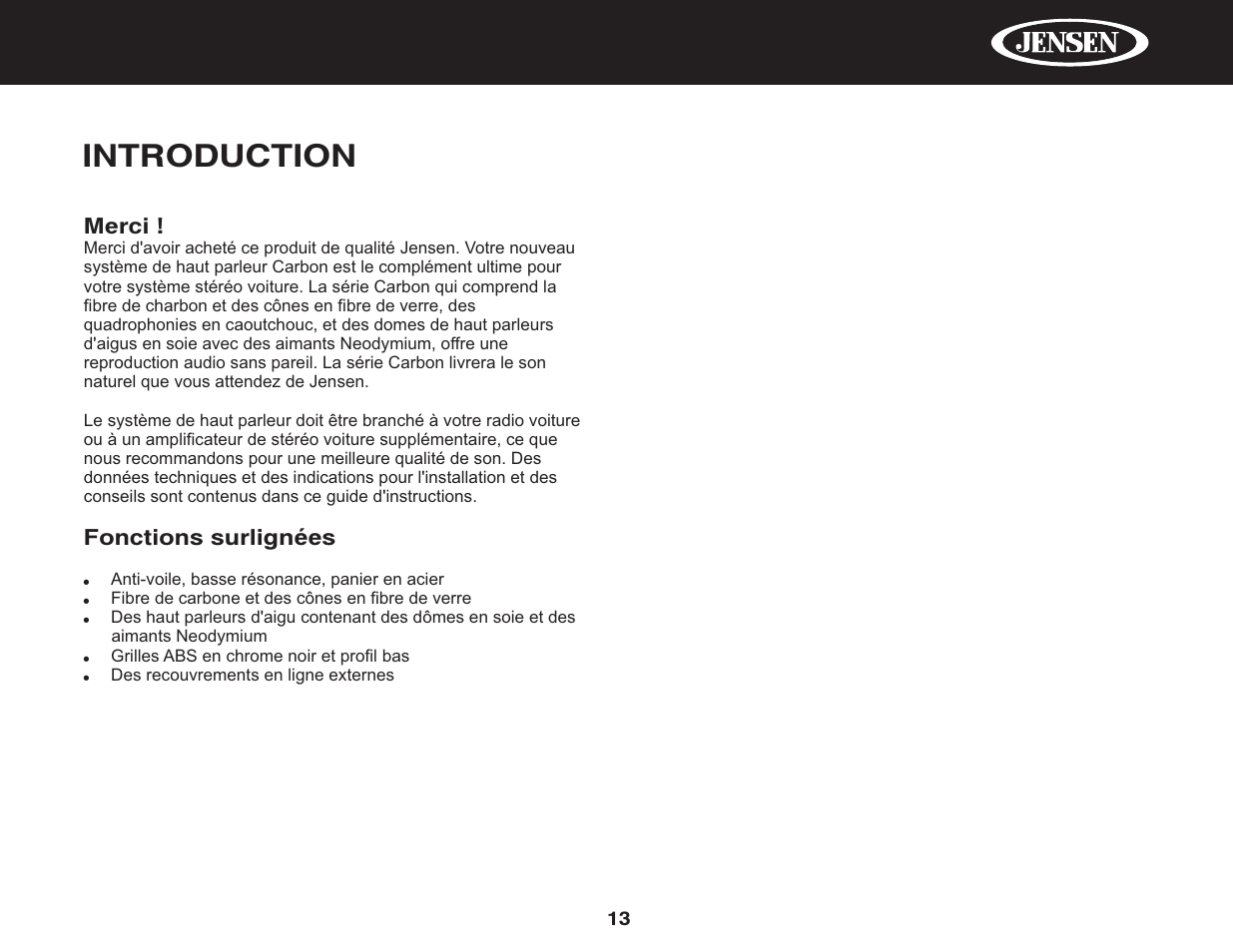 Introduction | Jensen PowerPlus 525 User Manual | Page 15 / 22