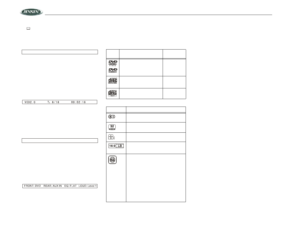 Vm9020ts | Jensen Mobile Multimedia DVD/MP3/WMA Receiver VM9020TS User Manual | Page 18 / 28