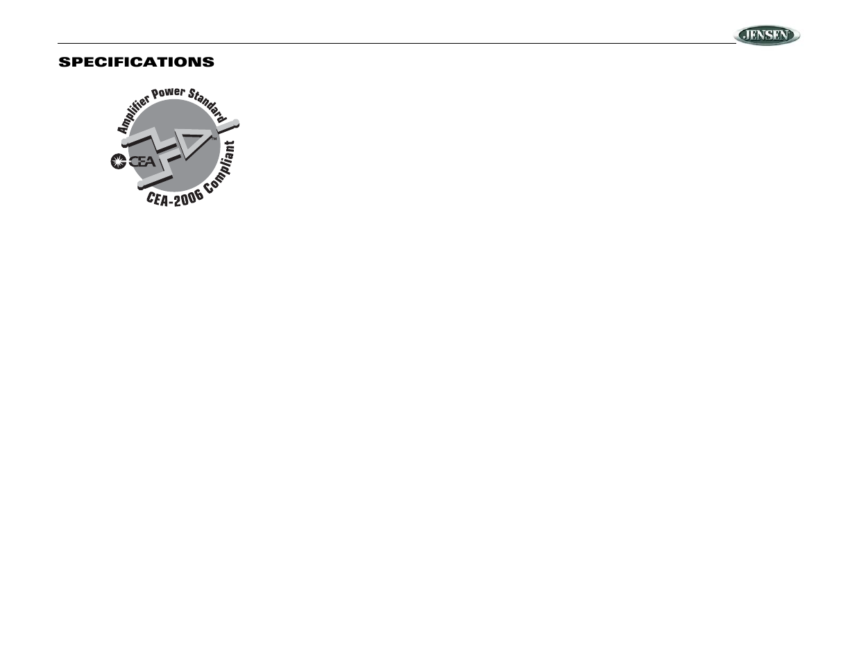 Vm9020ts, Specifications | Jensen Mobile Multimedia DVD/MP3/WMA Receiver VM9020TS User Manual | Page 27 / 28