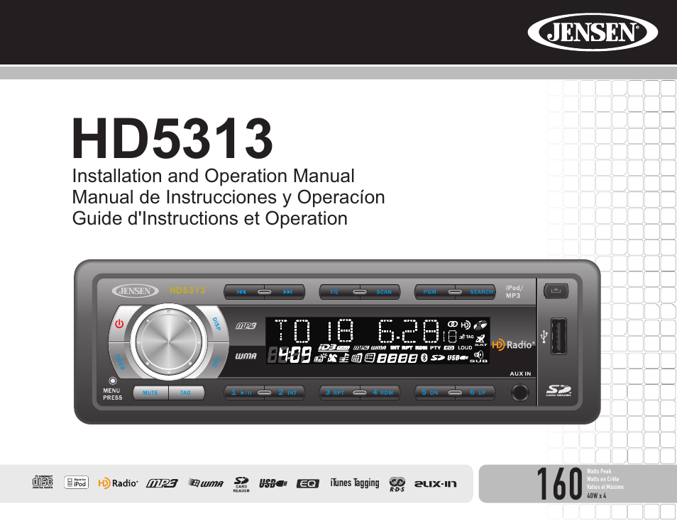 Jensen HD5313IR User Manual | 62 pages