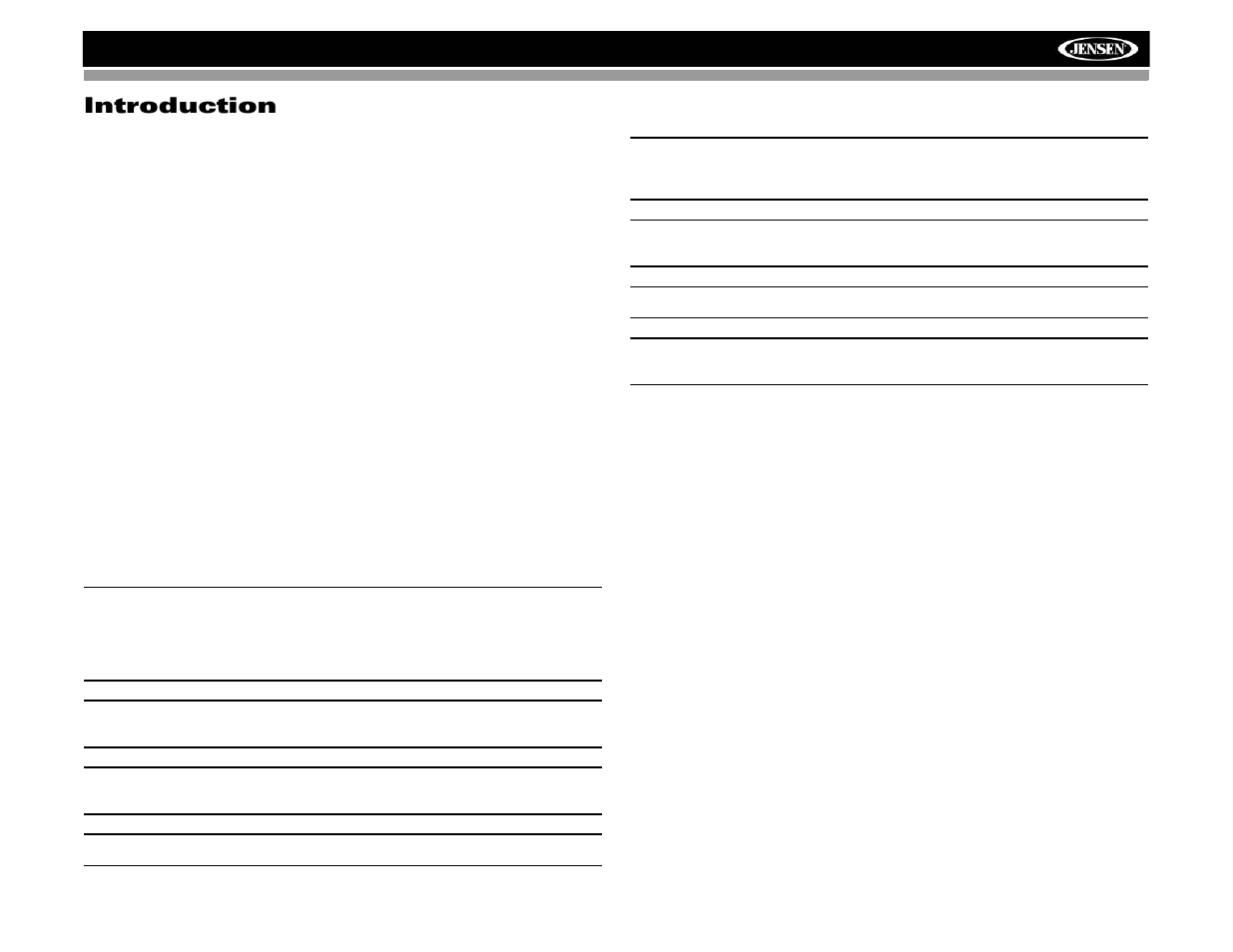 Introduction | Jensen HD5313IR User Manual | Page 5 / 62