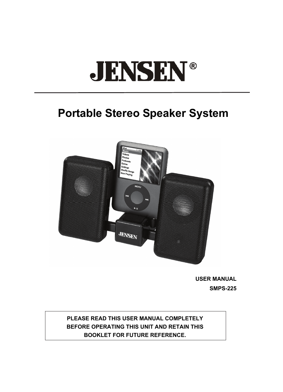 Jensen SMPS-225 User Manual | 16 pages