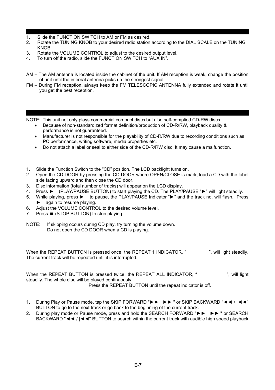 Jensen CD-480 User Manual | Page 8 / 11