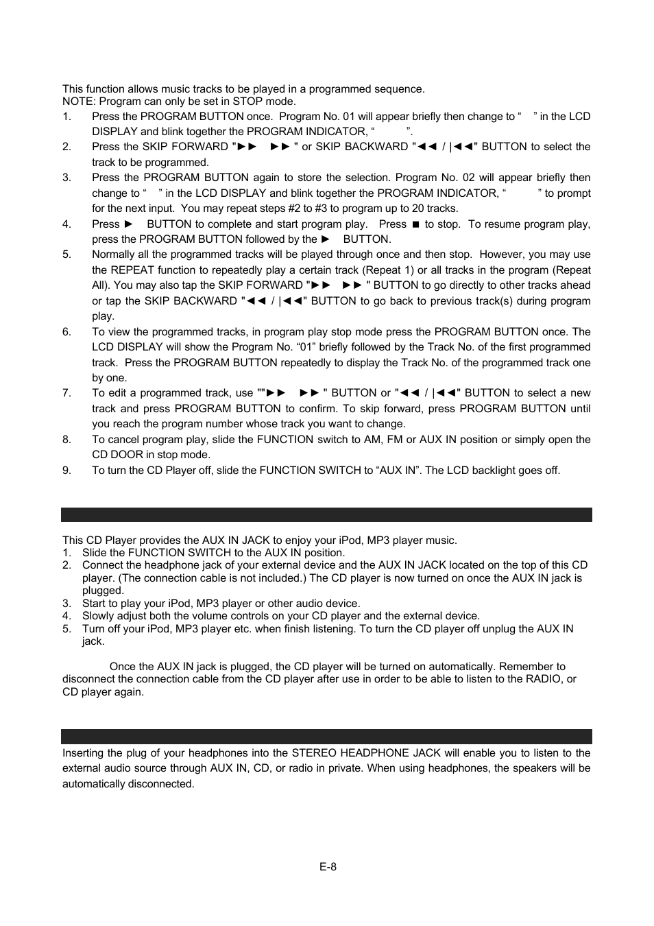 Jensen CD-480 User Manual | Page 9 / 11