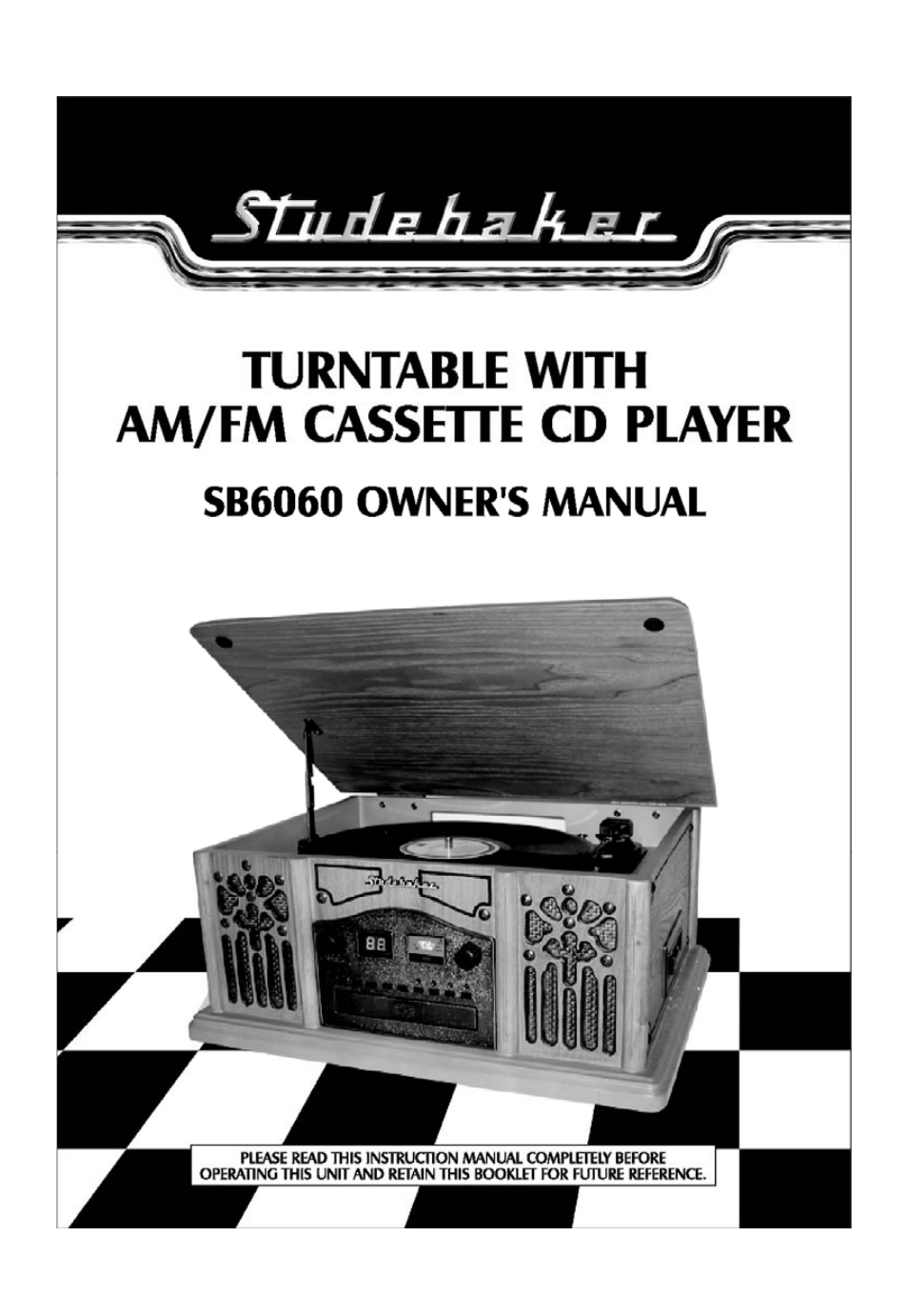 Jensen Studebaker SB6060 User Manual | 12 pages