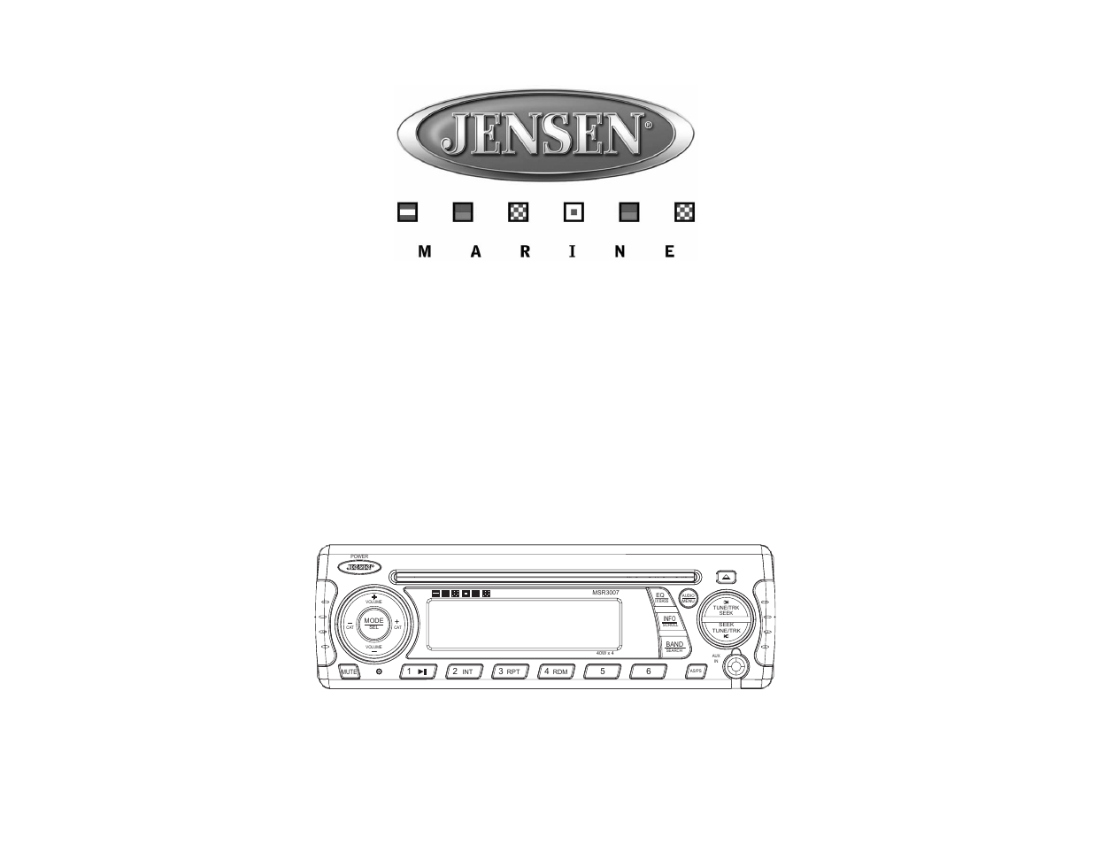 Jensen MSR3007 User Manual | 38 pages