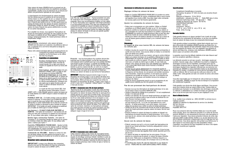 Jensen PS12 User Manual | Page 5 / 6
