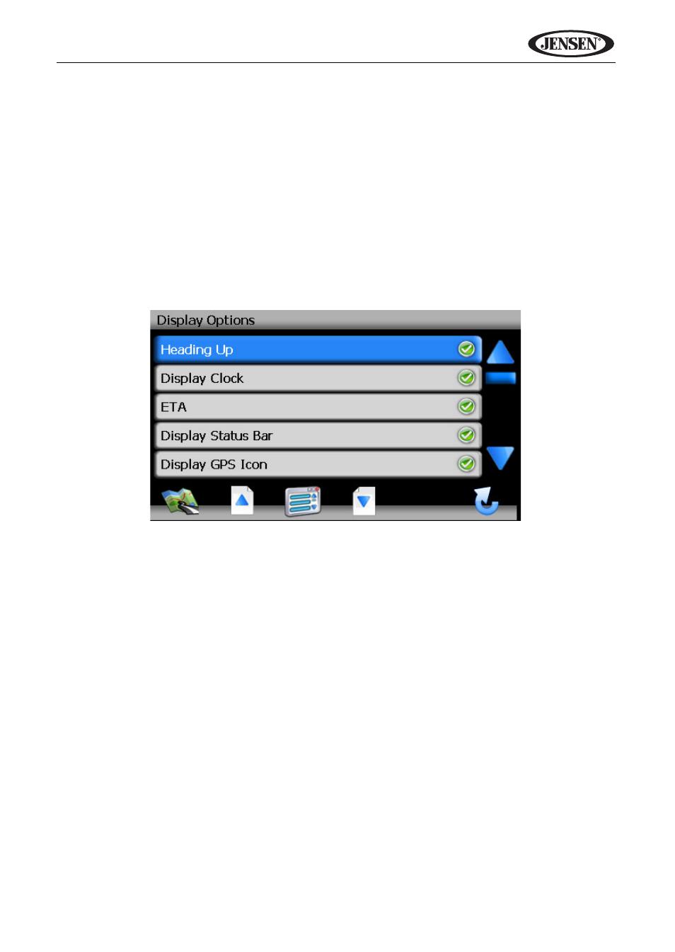 Vm9424, Display options | Jensen VM9424 User Manual | Page 114 / 120