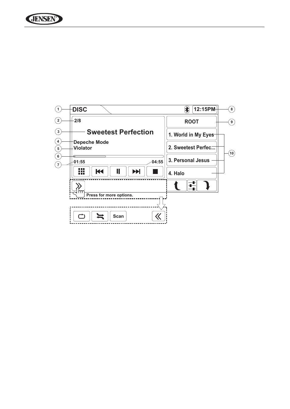 Vm9424 accessing disc mode, Sweetest perfection, Disc | Jensen VM9424 User Manual | Page 35 / 120