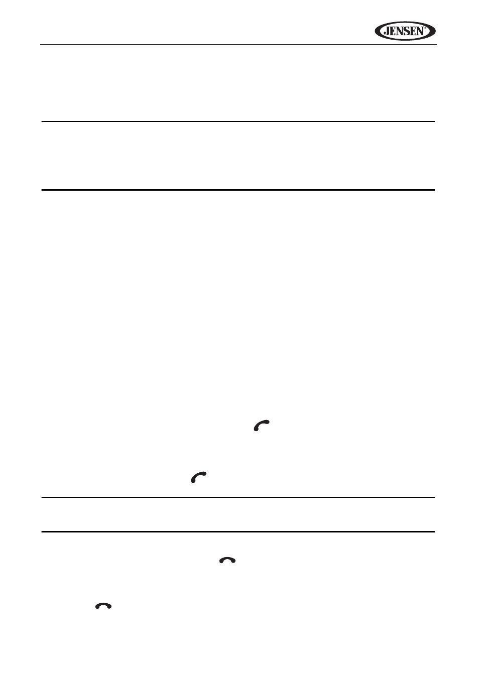 Vm9424, Managing incoming calls | Jensen VM9424 User Manual | Page 50 / 120