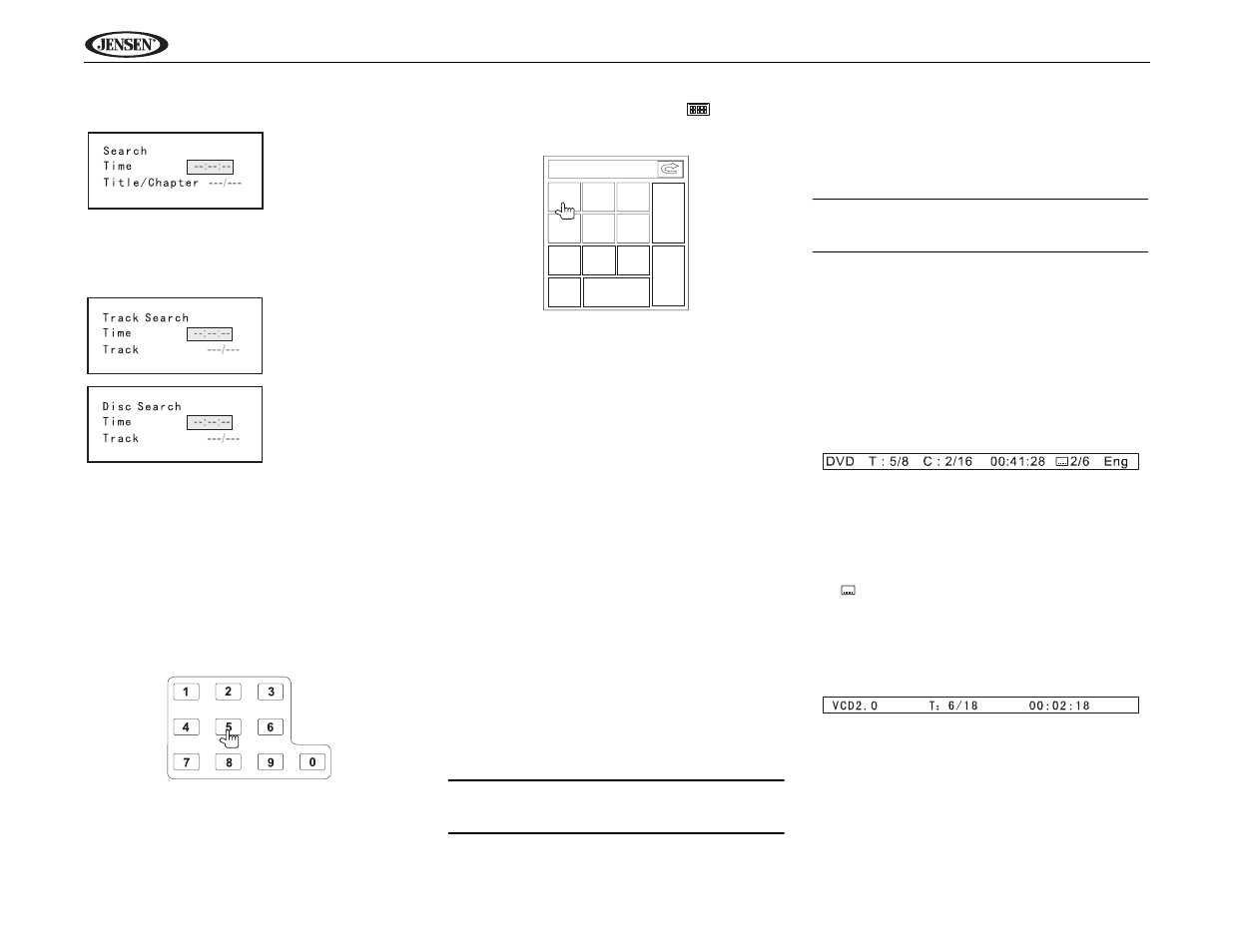 Jensen UV9 User Manual | Page 20 / 84