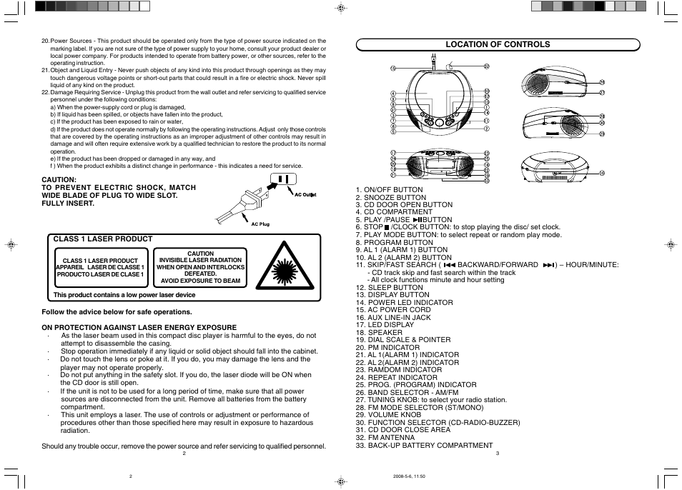 Jensen JCR-332 User Manual | Page 2 / 5