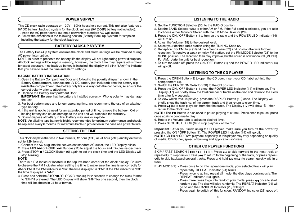 Jensen JCR-332 User Manual | Page 3 / 5