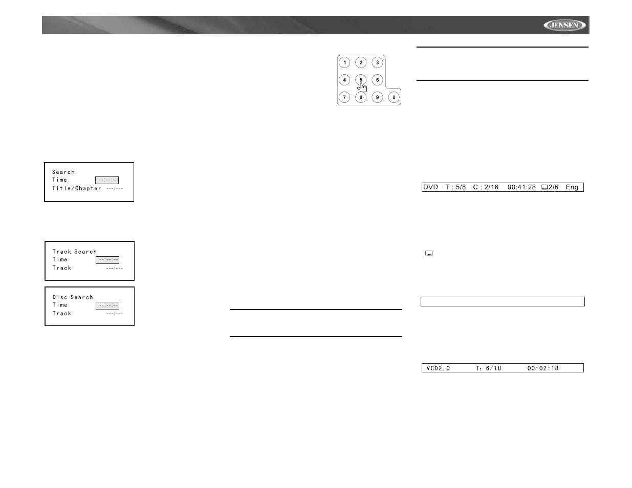 Vm9311 | Jensen Mobile Multimedia AM/FM/DVD Receiver VM9311 User Manual | Page 51 / 90