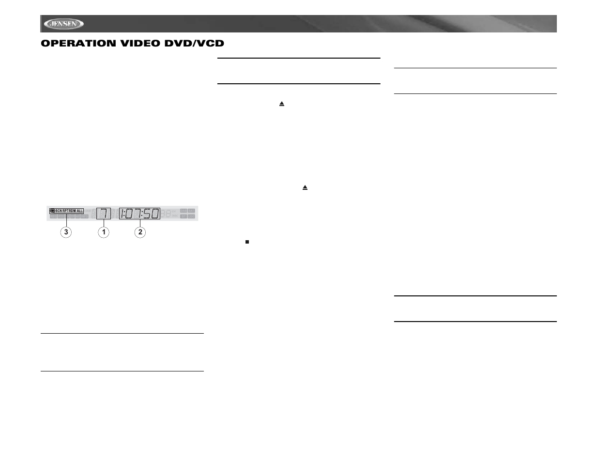 Vm9311 operation video dvd/vcd | Jensen Mobile Multimedia AM/FM/DVD Receiver VM9311 User Manual | Page 78 / 90