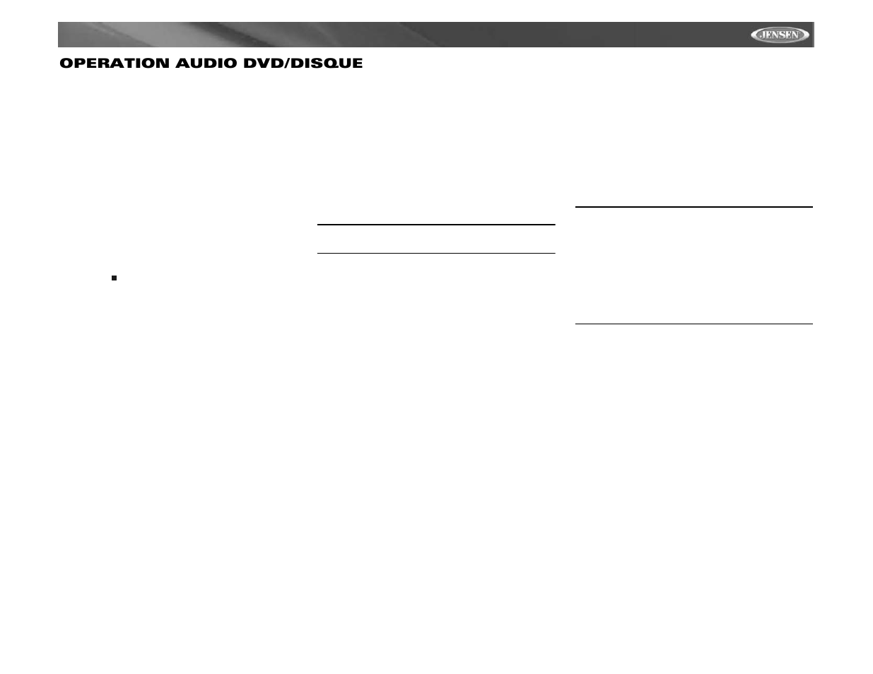 Vm9311 operation audio dvd/disque | Jensen Mobile Multimedia AM/FM/DVD Receiver VM9311 User Manual | Page 83 / 90