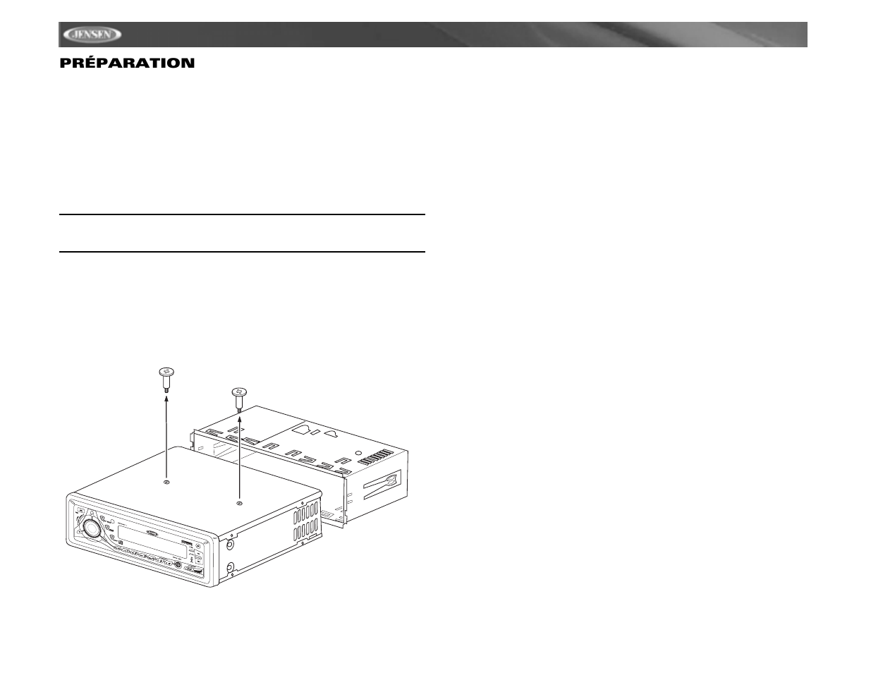 Cdx6311, Préparation | Jensen CDX6311 User Manual | Page 38 / 52