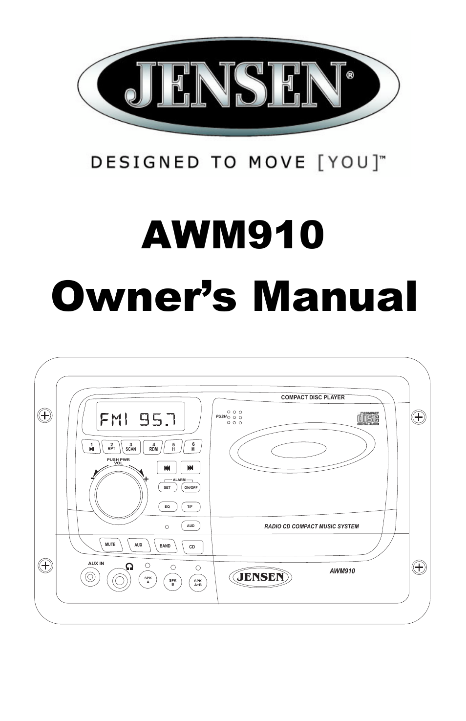 Jensen AWM910 User Manual | 12 pages